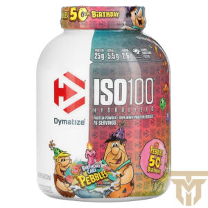 پروتئین ایزو 100 دایماتیز ( نسخه لیمیتد ادیشن کیک تولد )Dymatize Launches Limited Edition ISO100 PEBBLES Birthday Cake Protein Powder